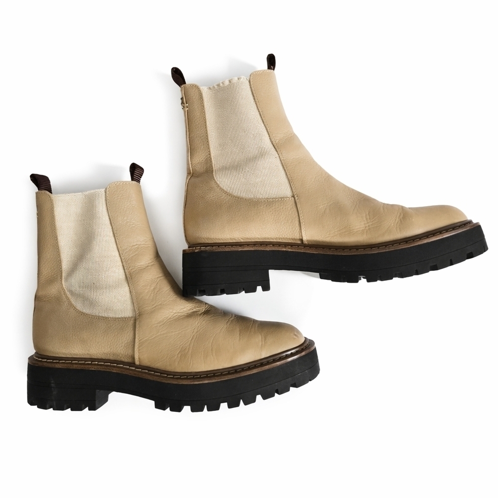 Sam Edelman Laguna Waterproof Lug Sole Chelsea Boot beige neutral Size 8.5